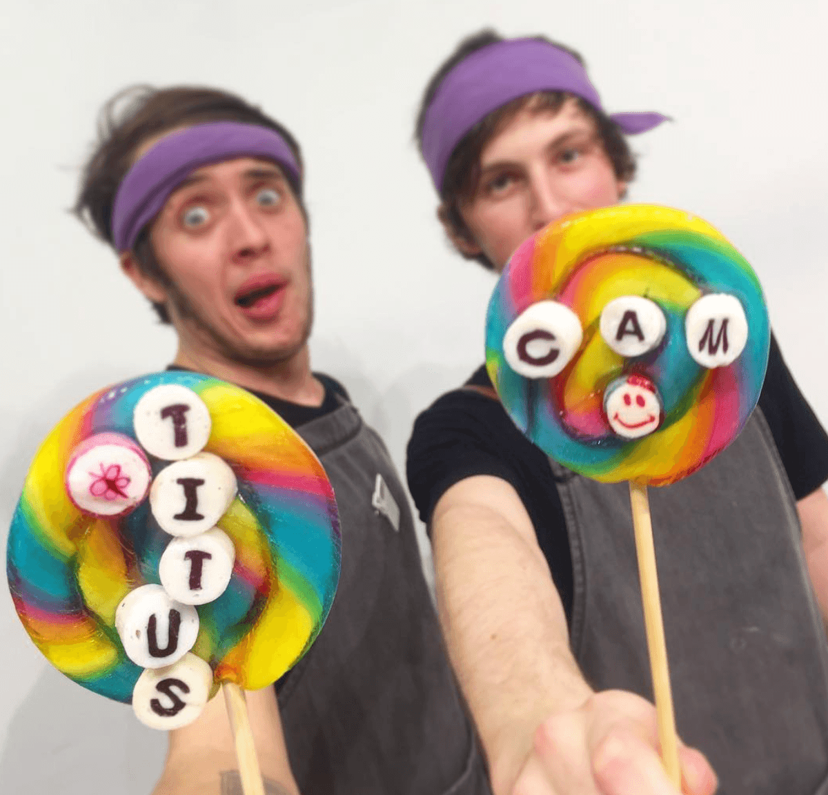 Roc Candy confectioners with colourful handmade lollipops