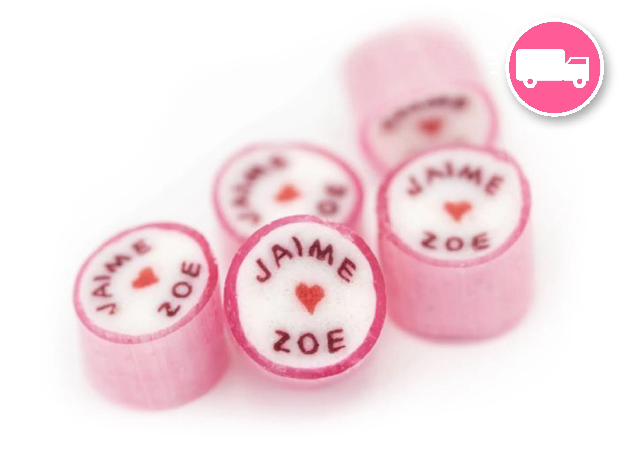 Personalised rock candy ready for delivery, handmade to order by Roc Candy