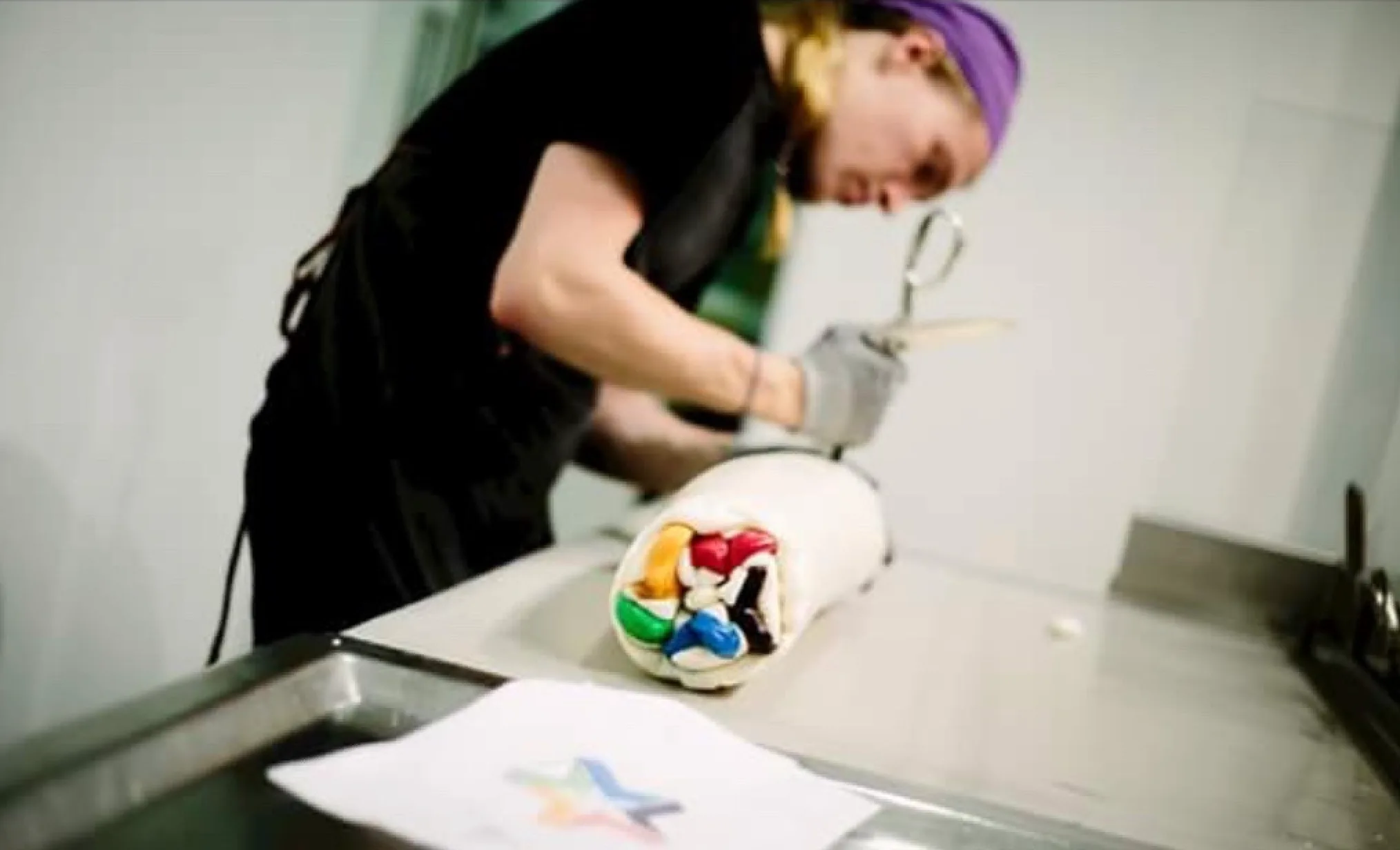 Handmade rock candy being pulled and shaped by Roc Candy